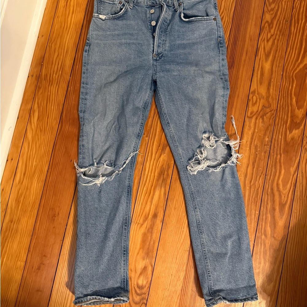 Agolde Light Blue Button-Fly Jeans